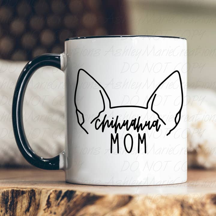 Chihuahua Mom Mok voor wholesale door Ashley Marie Creations