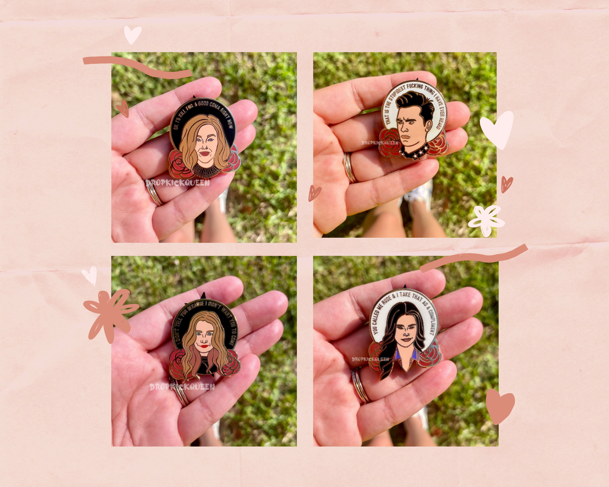 Dropkick Queen - Vendita all'ingrosso Spilla da bavero - Spille smaltate Schitts Creek3