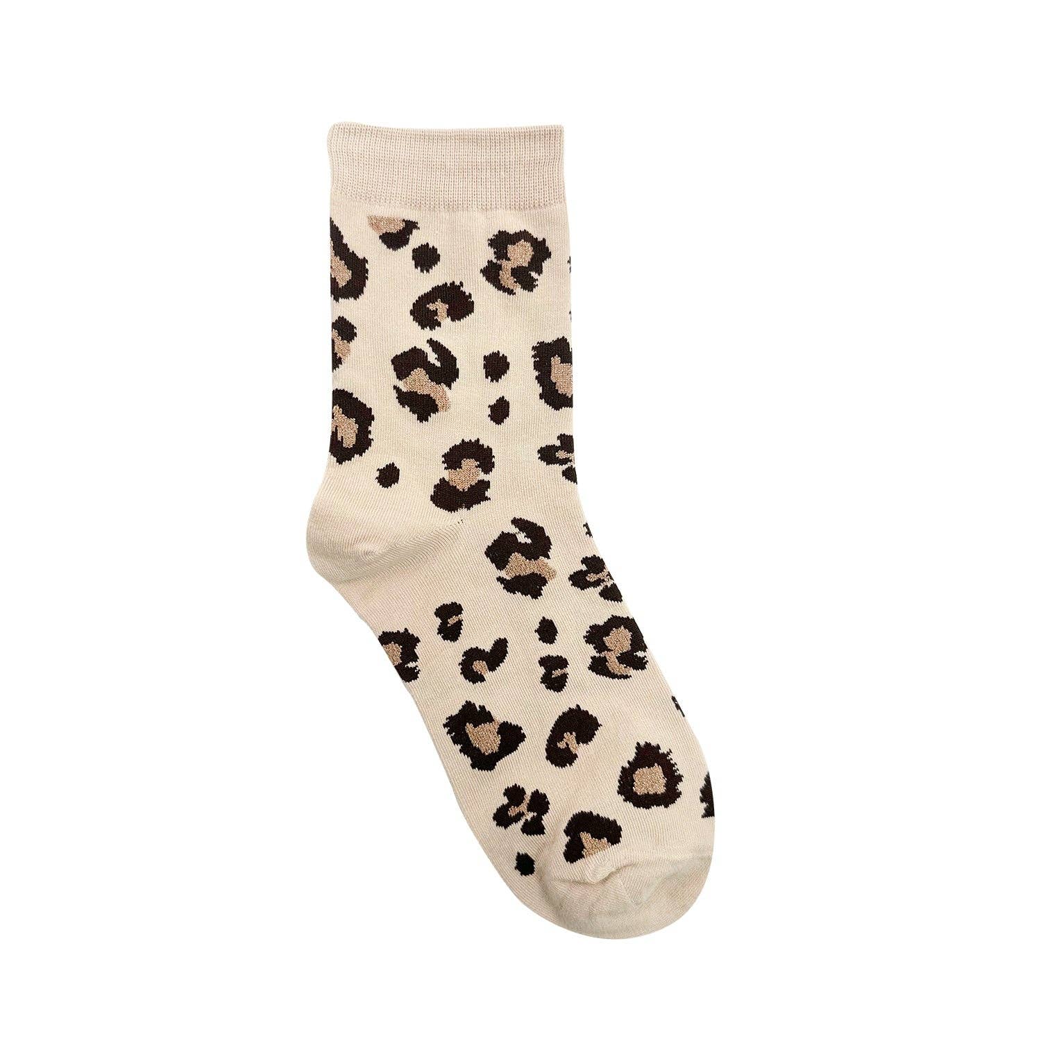 7DAYSSOCKS - Wholesale Socks - Women's - Women's Crew Lurex Leopard Socks1
