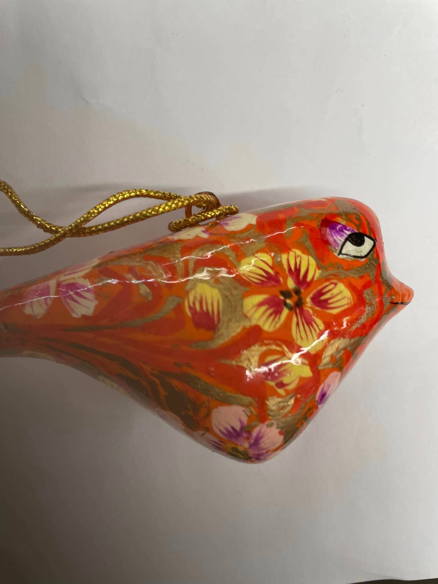 Wanderlust Global - Wholesale Ornament - Papier-Mache Bird Ornament1