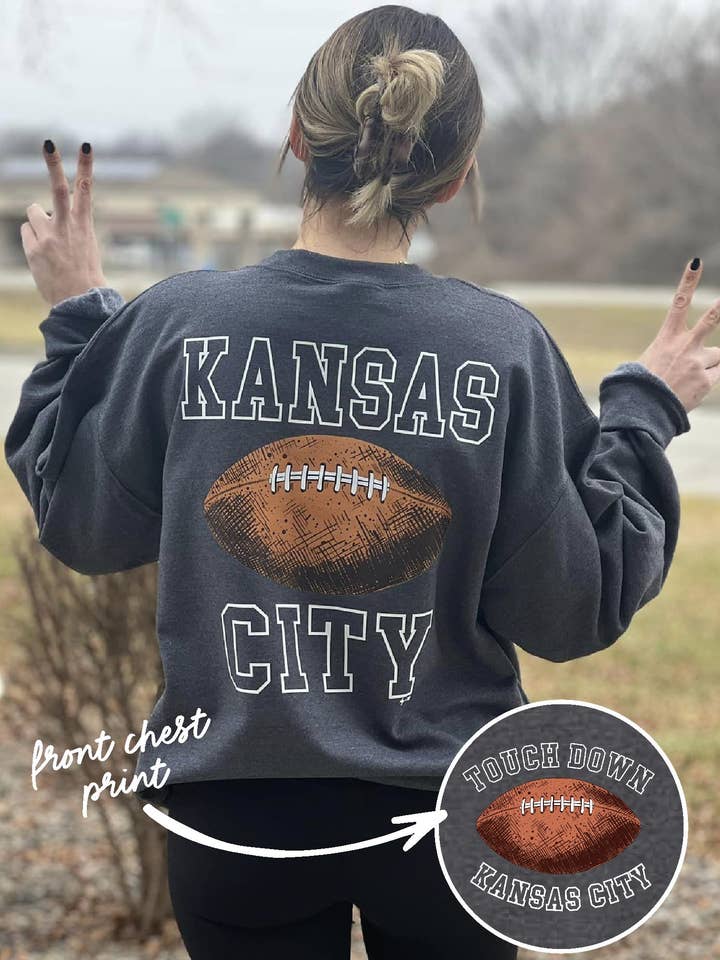 Vintage Full back KC Sweatshirt (KCFB1214-DTF-SS) for wholesale by Hustle+Heart