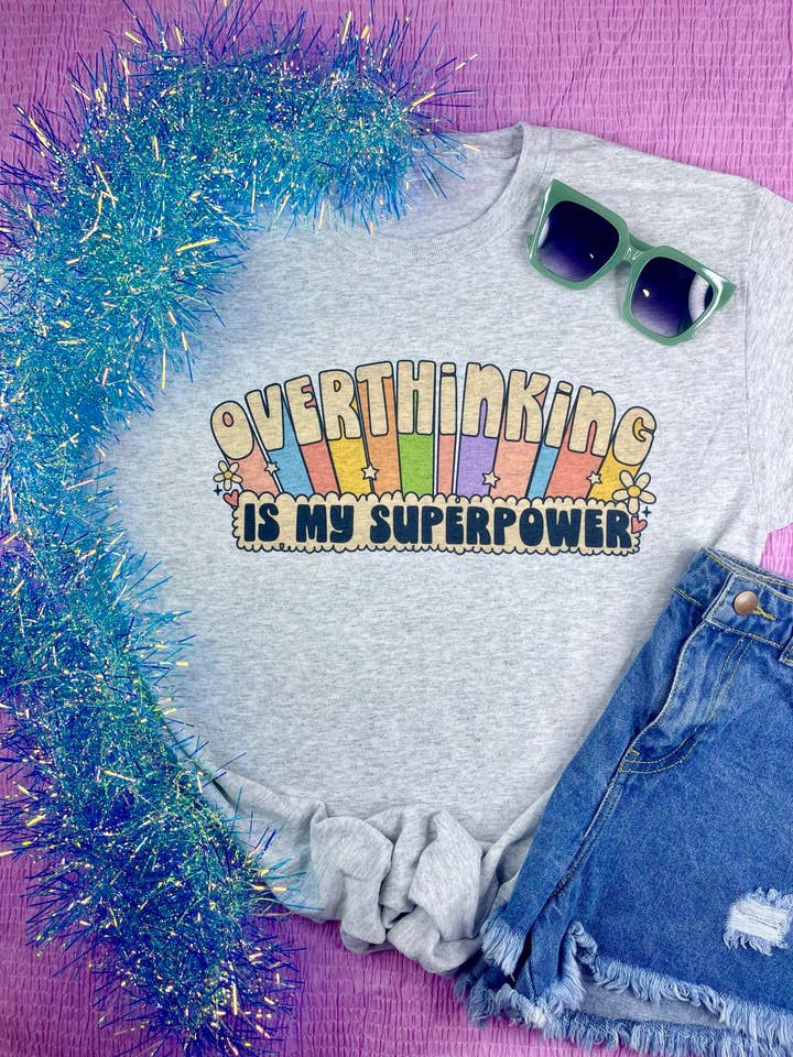 Overthinking is My Superpower (Gildan T-Shirt) for wholesale by 1/2 Penny Wholesale
