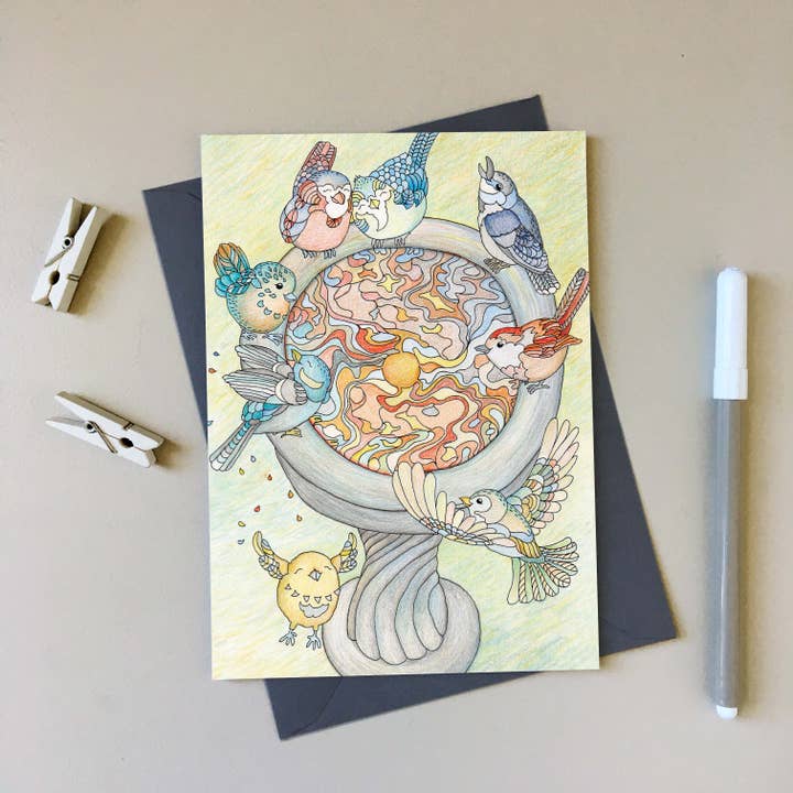 Savour the Sunshine - Hand-drawn Everyday Art greeting card for wholesale by SJ. Vickery Designs Ltd.