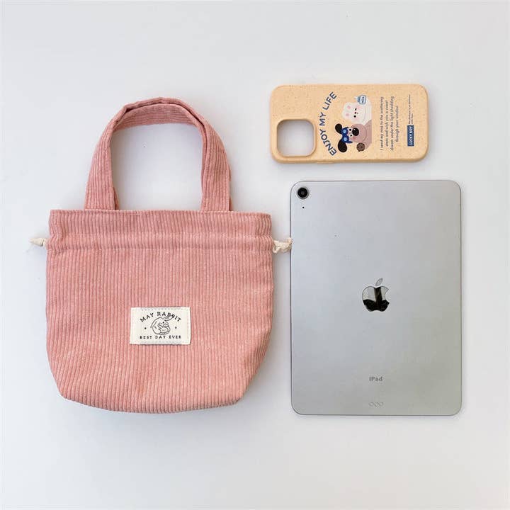 Funkyrel® Atzbranding Limited - Wholesale Drawstring Bag - Women's - Corduroy Drawstring Handheld Storage Bag