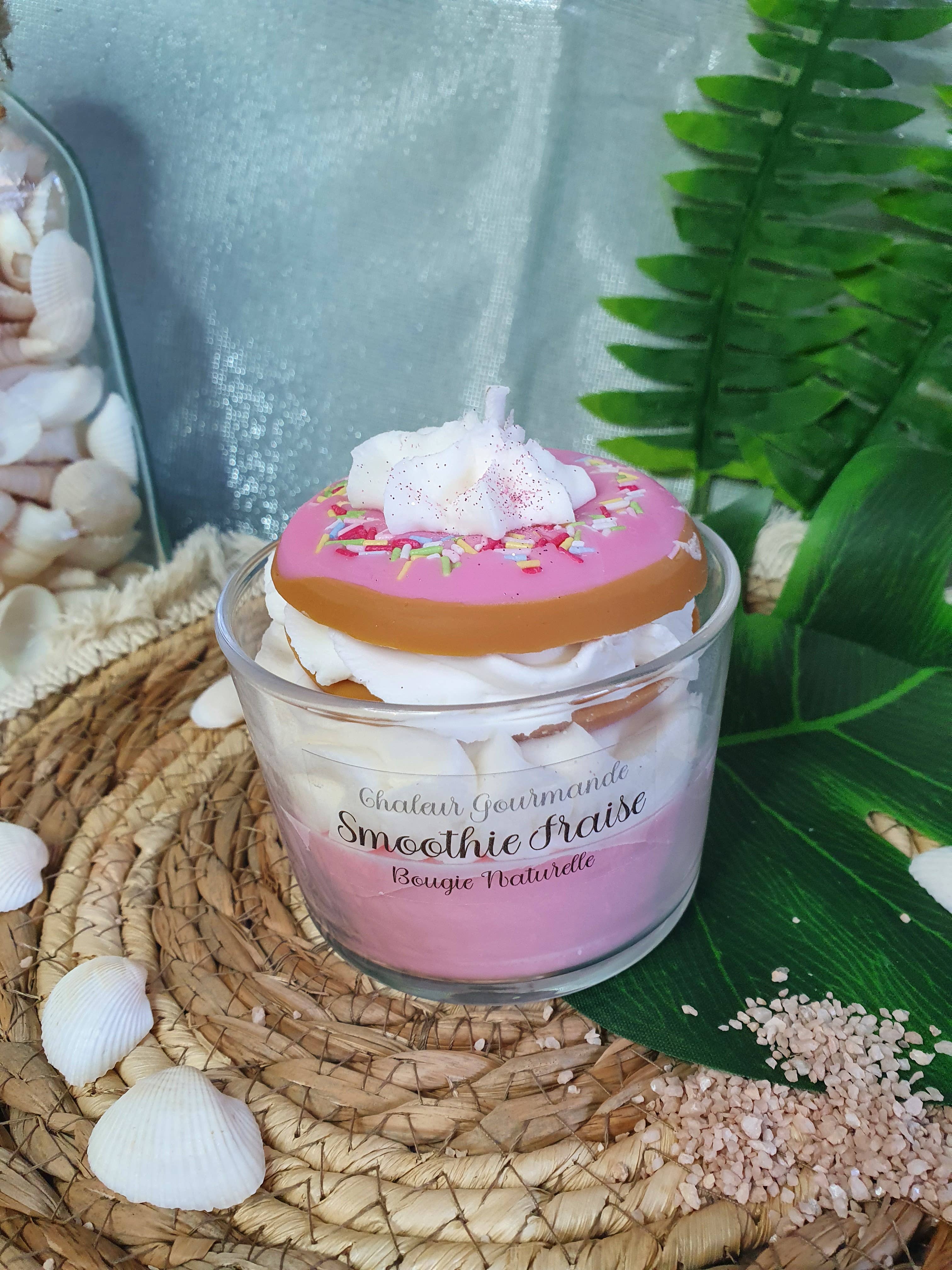 Chaleur Gourmande - Wholesale Novelty Candle - Strawberry Donut Smoothie Candle1