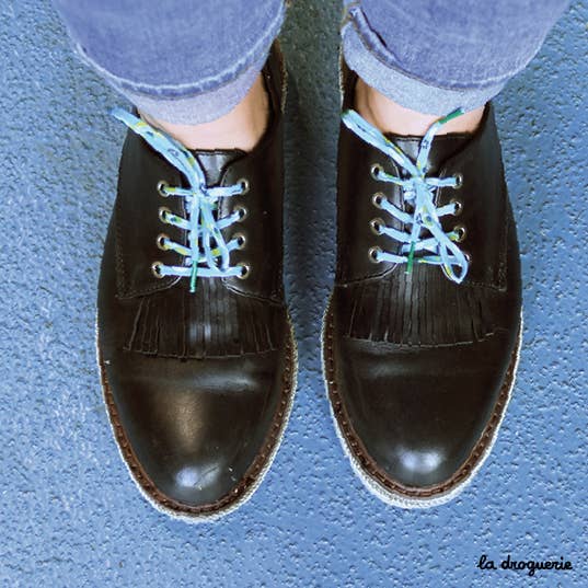 LA DROGUERIE - Wholesale Shoelaces - Women's - Round laces 65 cm "Small lagoon berries"1