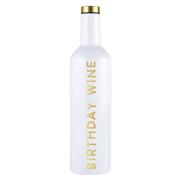 Stainless Steel Wine Bottle - Birthday Wine for wholesale by Slant Collections by Creative Brands
