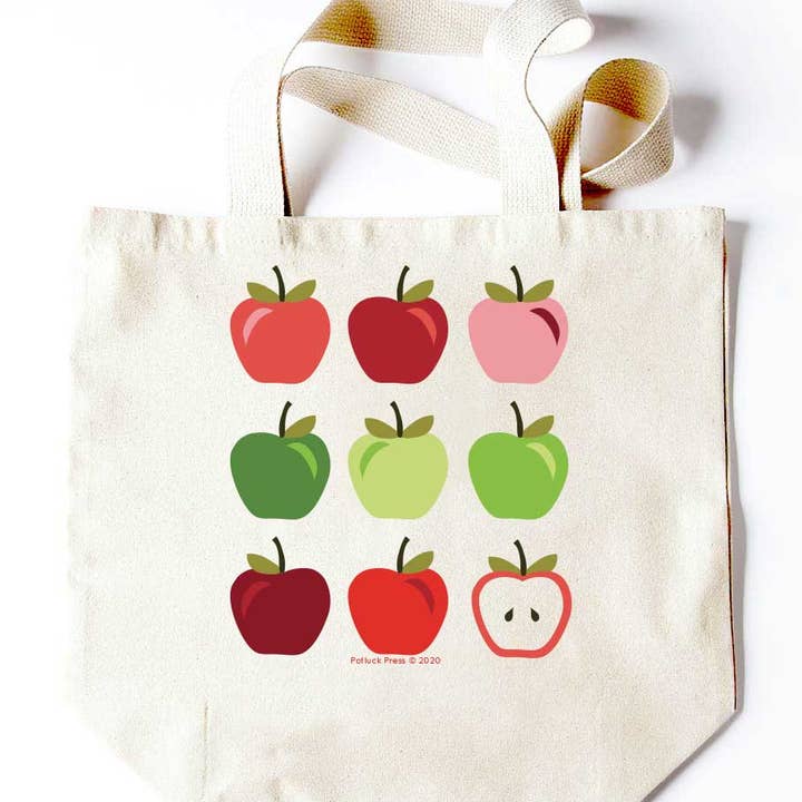 Potluck Press - Wholesale Tote Bag - Unisex - Apples Multicolor Tote0