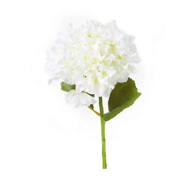 Portofino International Trading, USA - Wholesale Artificial Flowers - Artificial Hydrangea Stem 27" -White0