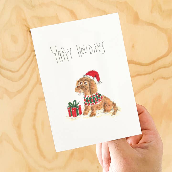 Well Drawn - Wholesale Christmas card - Yappy Holidays3