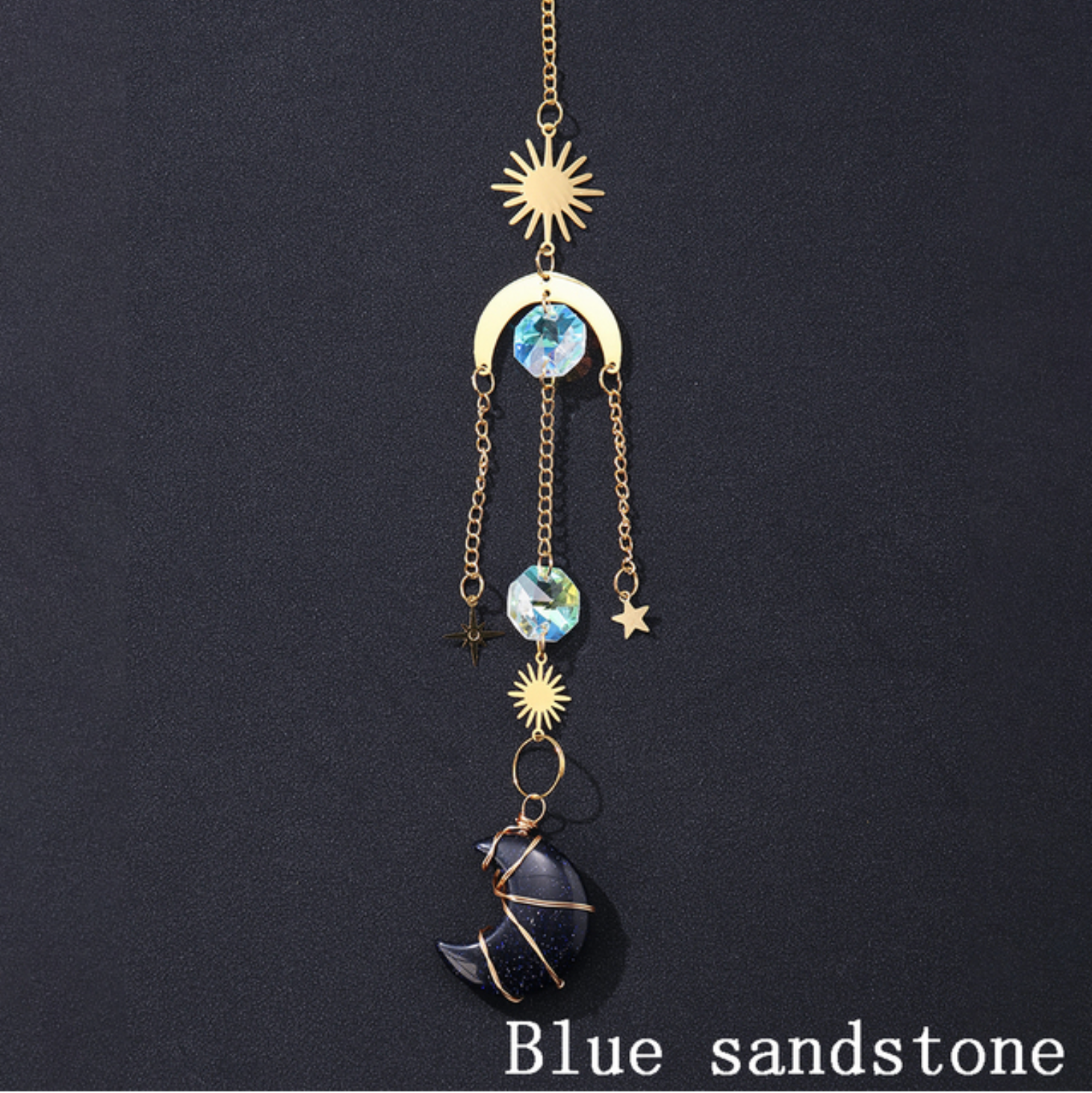 Crystolver (We Cover All Import Fees) - Wholesale Suncatcher - Crystal Moon Pendant Sun Catchers Decor8