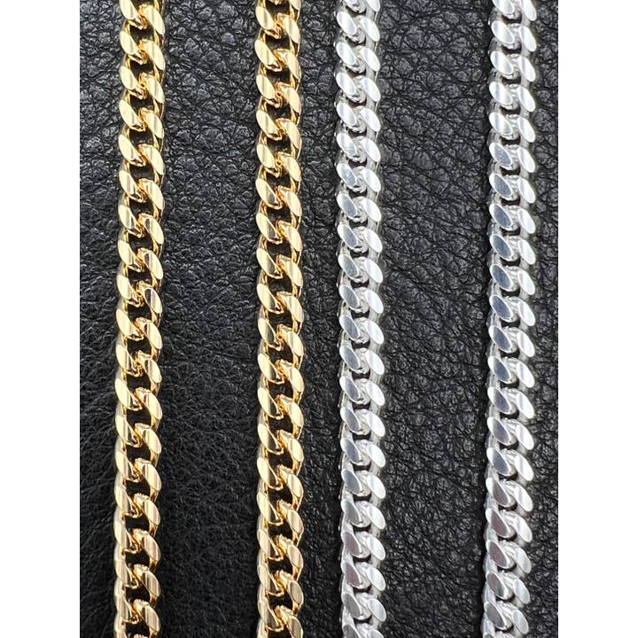 Something Silver – Engroshandel Led/kæde halskæde – 4 mm Sterling Sølv Miami Cubansk Kæde3