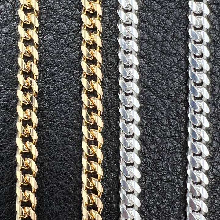 Something Silver – wholesale Link & chain necklace – 4mm Sterling Silver Miami Cuban Chain3