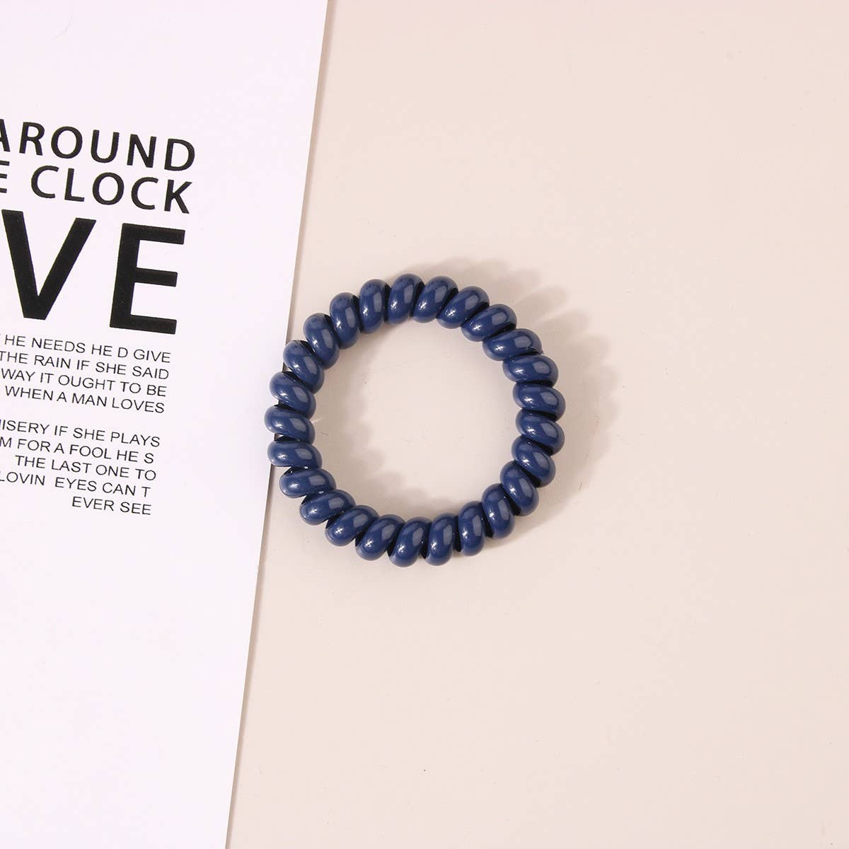 NINEXIS - Wholesale Hair Tie - CWAHA1108_Simple Phone Line Hair Tie  5