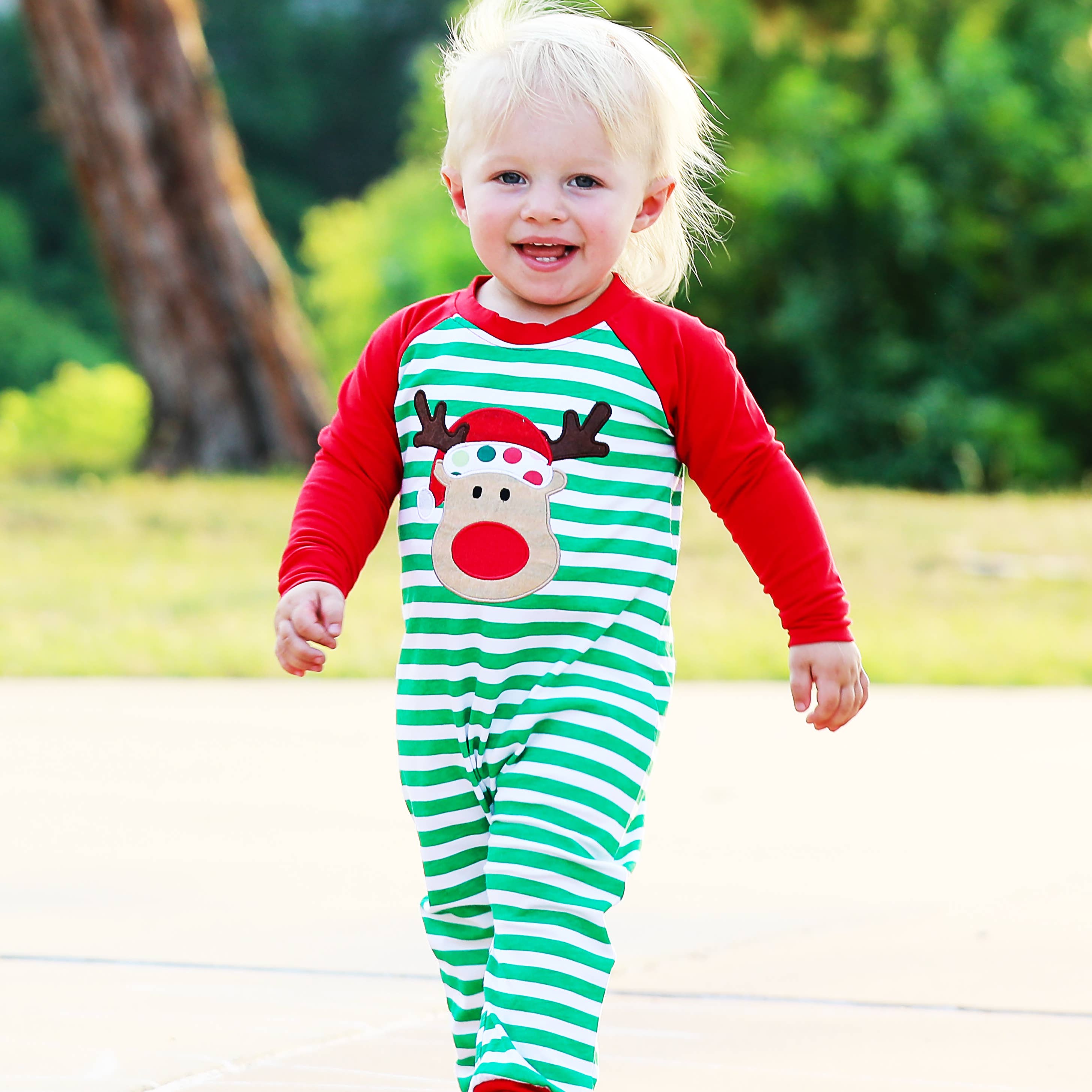 AnnLoren - Wholesale Jumpsuit - Baby - Baby Toddler Boys Rudolph Reindeer Christmas Romper Unisex1