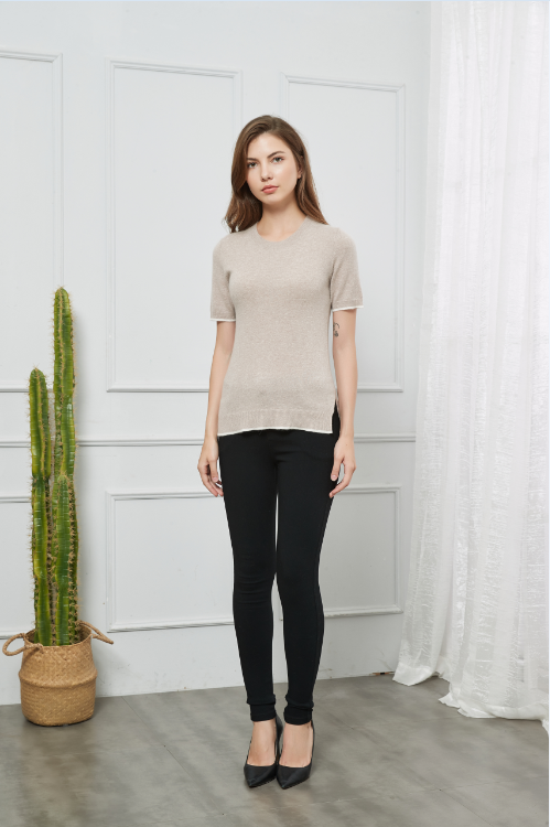 EWSCA – wholesale Knitted jumper – Women′s – Women's Baby Cashmere CrewNeck Tee Sweater6