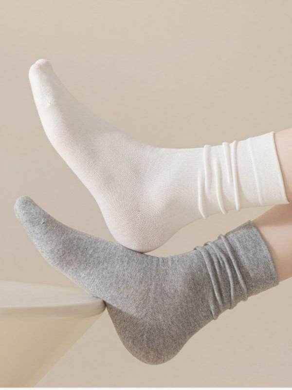 Chaussettes Simples en Coton Couleur Unie DP25A424 pour la vente par Dipped Shop