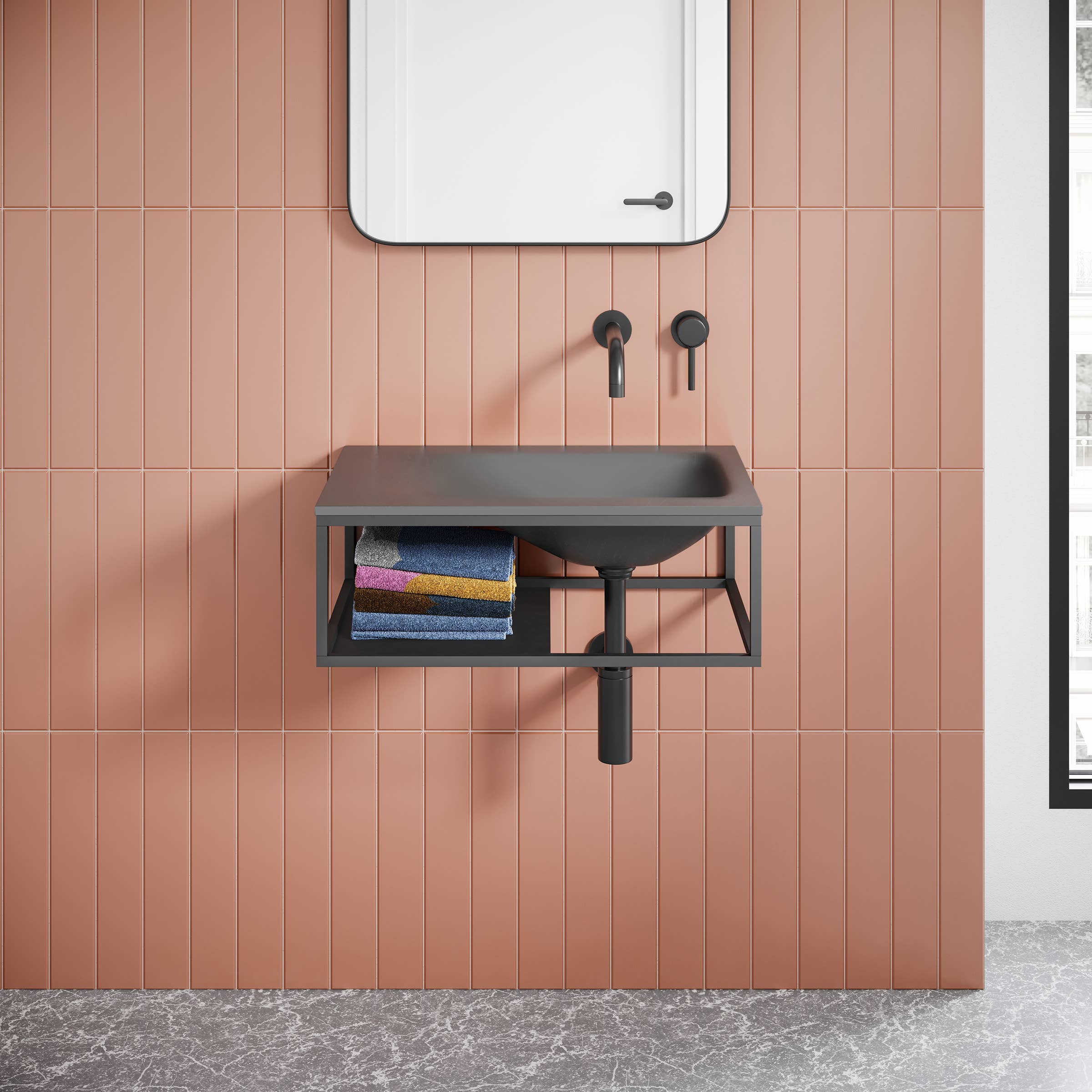 Swiss Madison - Wholesale Bathroom Accessory Set - Lisse 24" Rectangle Concrete Wall-Mount Bathroom Sink10