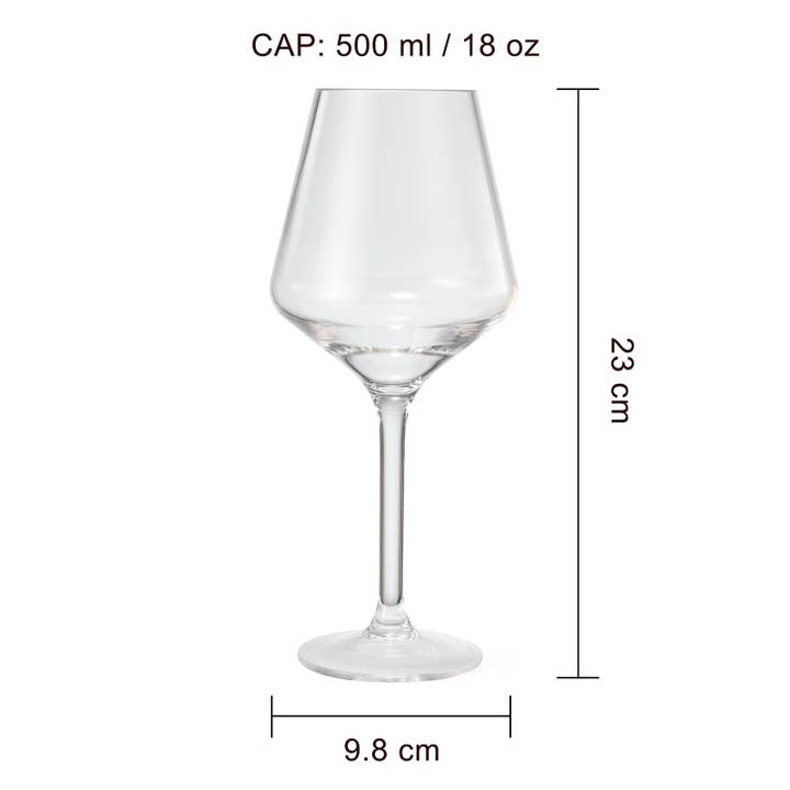 The Wine Savant / Khen Glassware – wholesale Wine glass – Acrylic Unbreakable Stemmed Plastic Wine Glasses | Set of 44