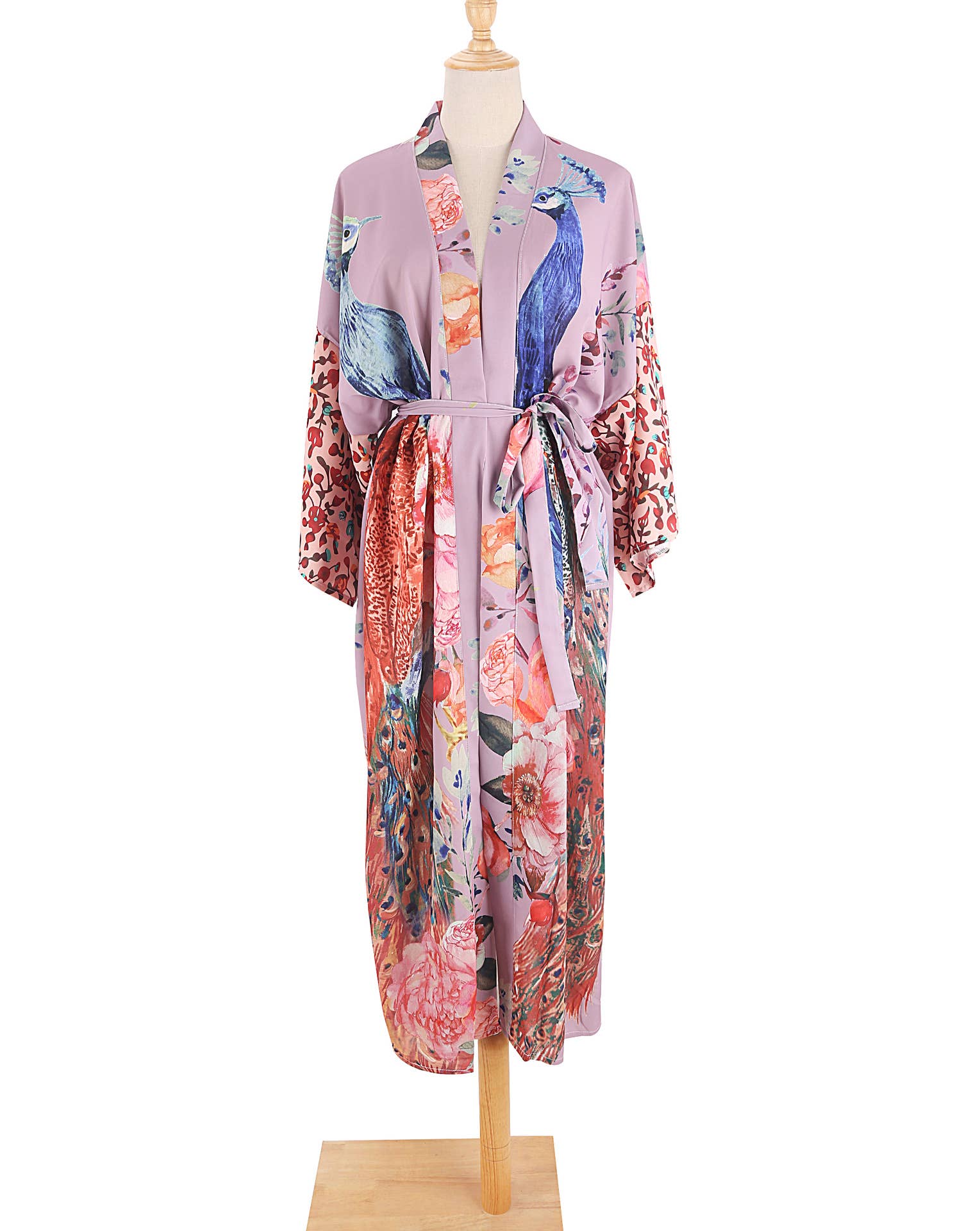 Rosa Clothing - Vente Kimono – femme - Peignoir de plage rétro oriental kimono en forme de paon3