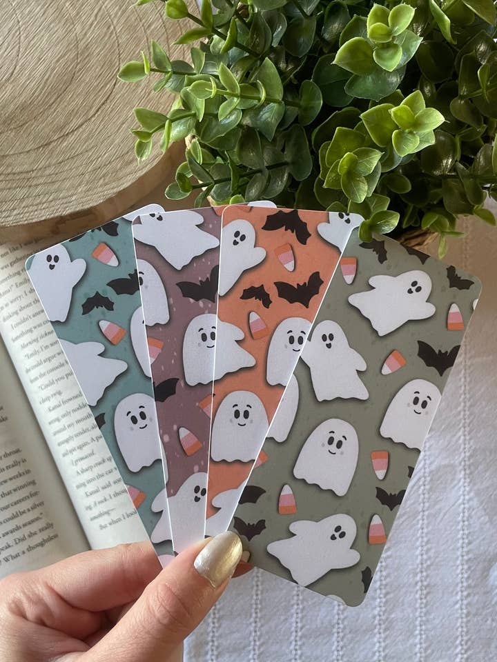 Ghost Laminated Bookmark for wholesale by Amelia & Co