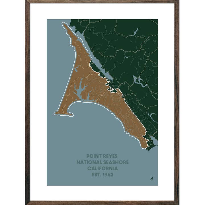 Point Reyes National Park Map for wholesale by Muir Way