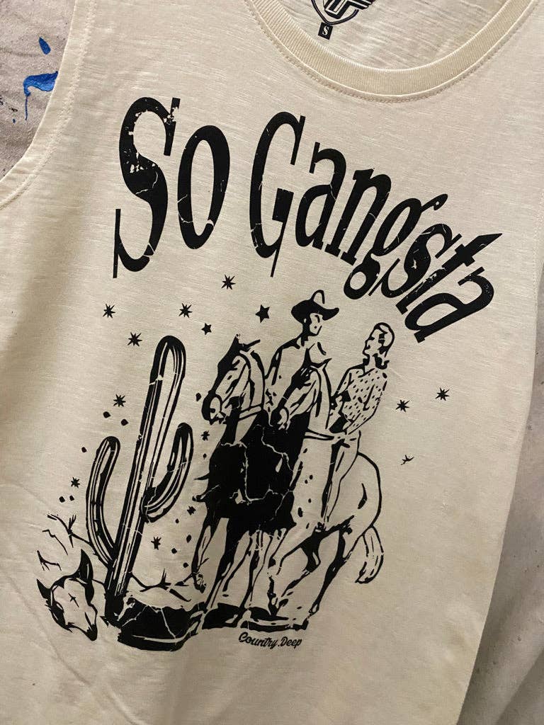 Country Deep Apparel - Vente Débardeur – femme - Débardeur So Gangsta Muscle4