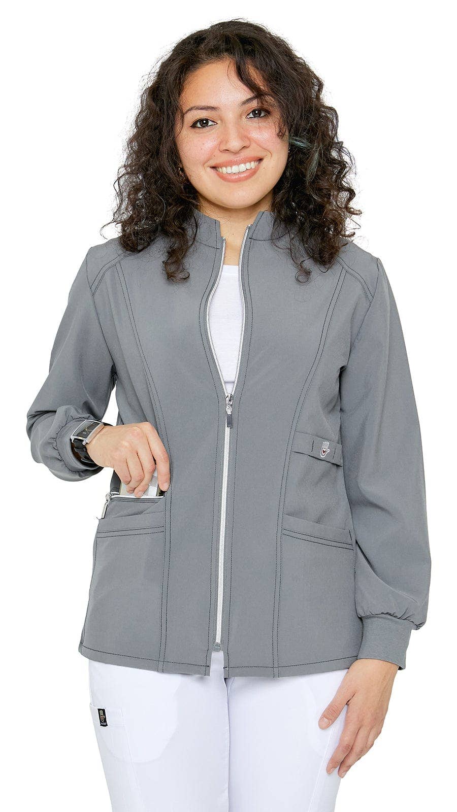 Dress A Med - Wholesale Jacket - Women's - Women's Stretch Zipper Warm Up Uniform Jacket2