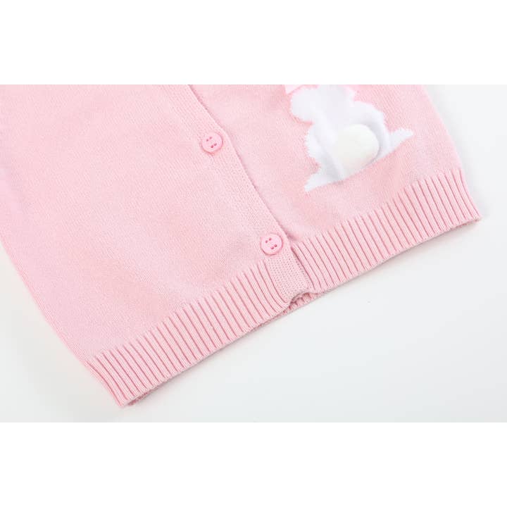 Lil Cactus - Wholesale Cardigan - Kids - Pink Knit Easter Bunny Cardigan