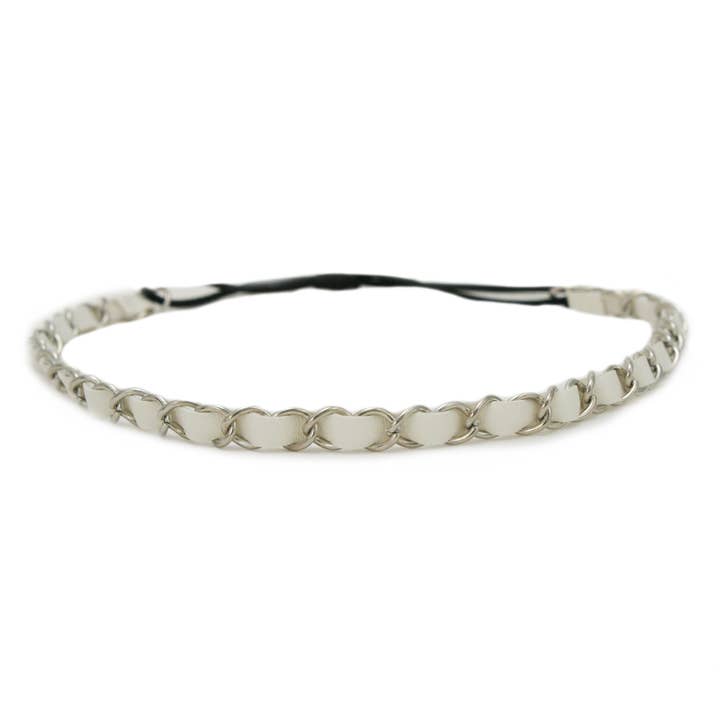 Diadema de cuero con cadena para venta al por mayor de Mia