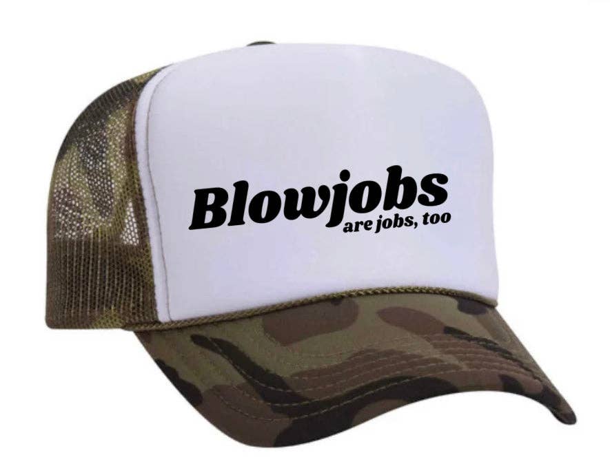 Inappropriate Trucker Hats - Wholesale Trucker Hat - Women's - Blowjobs Are Jobs, Too Trucker Hat14