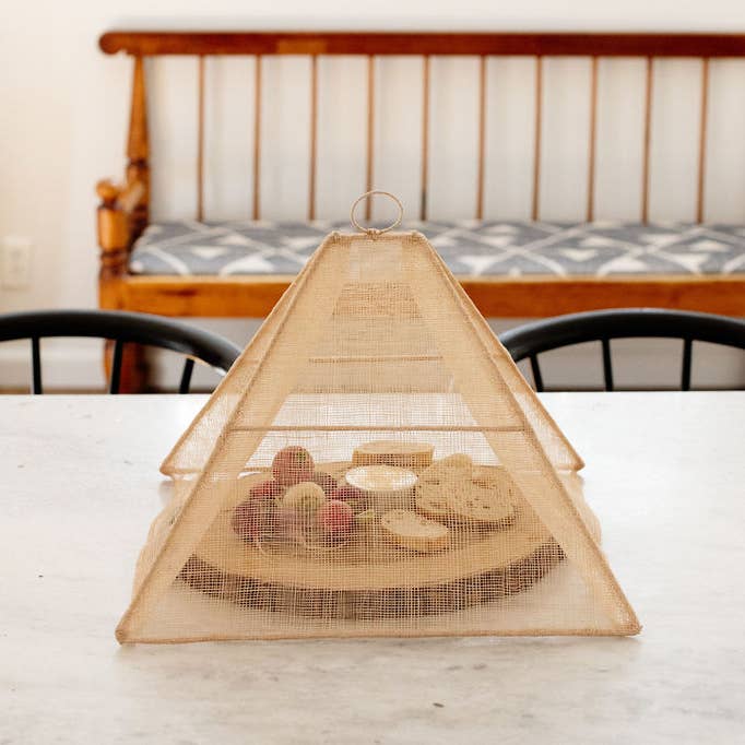 Handmade Collapsible Woven Food Tent | Rose | Small | Indiv for wholesale by NEEPA HUT