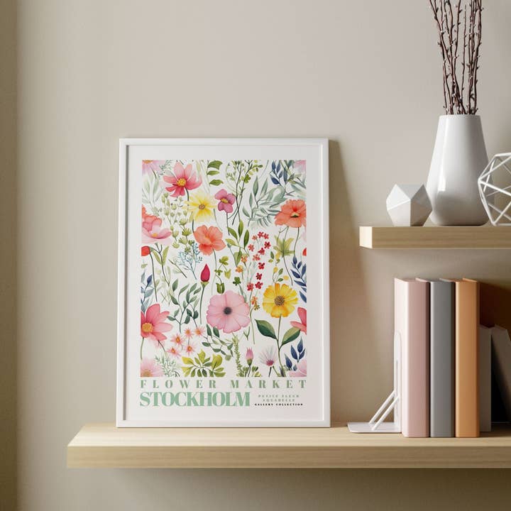 Green Stockholm Flower Market Poster for wholesale on Faire4