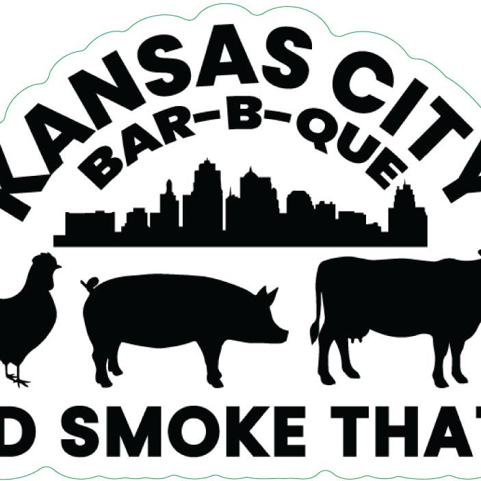 KANSAS CITY BBQ, I'D SMOKE THAT - STICKER for wholesale by BRiGHT SPoT