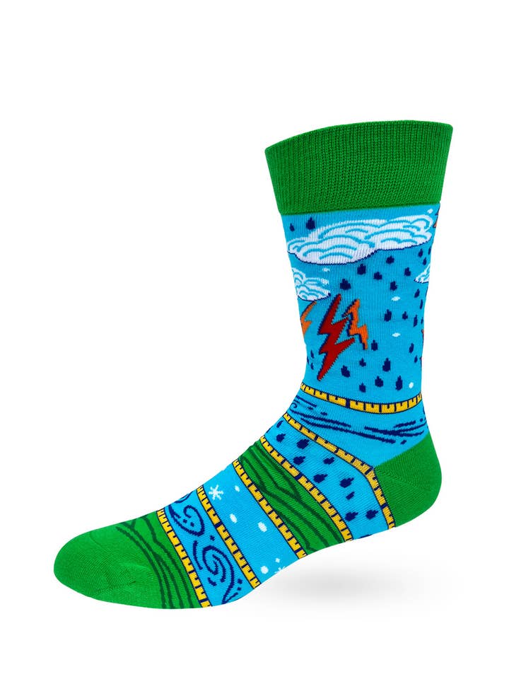 Fabdaz - Wholesale Socks - Men's - I'm No Weatherman But You Can Expect A Few Inches Tonight Men's Novelty Crew Socks