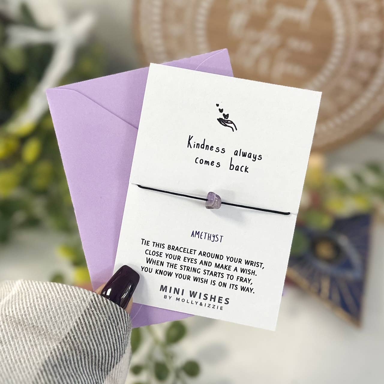 Wholesale Crystal Mini Wish Bracelet Kindness Comes Back for your