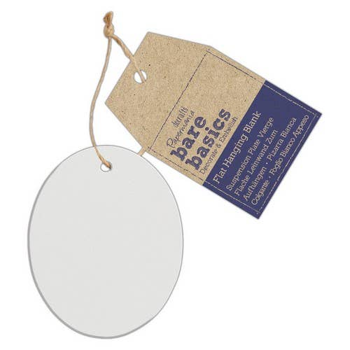 West Design Products – wholesale Craft supplies – Bare Basics Flat Hanging Blank - Frosted Acrylic Oval0