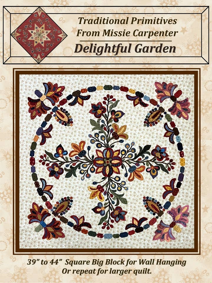 Precioso patrón de apliques de jardín para venta al por mayor de Traditional Primitives