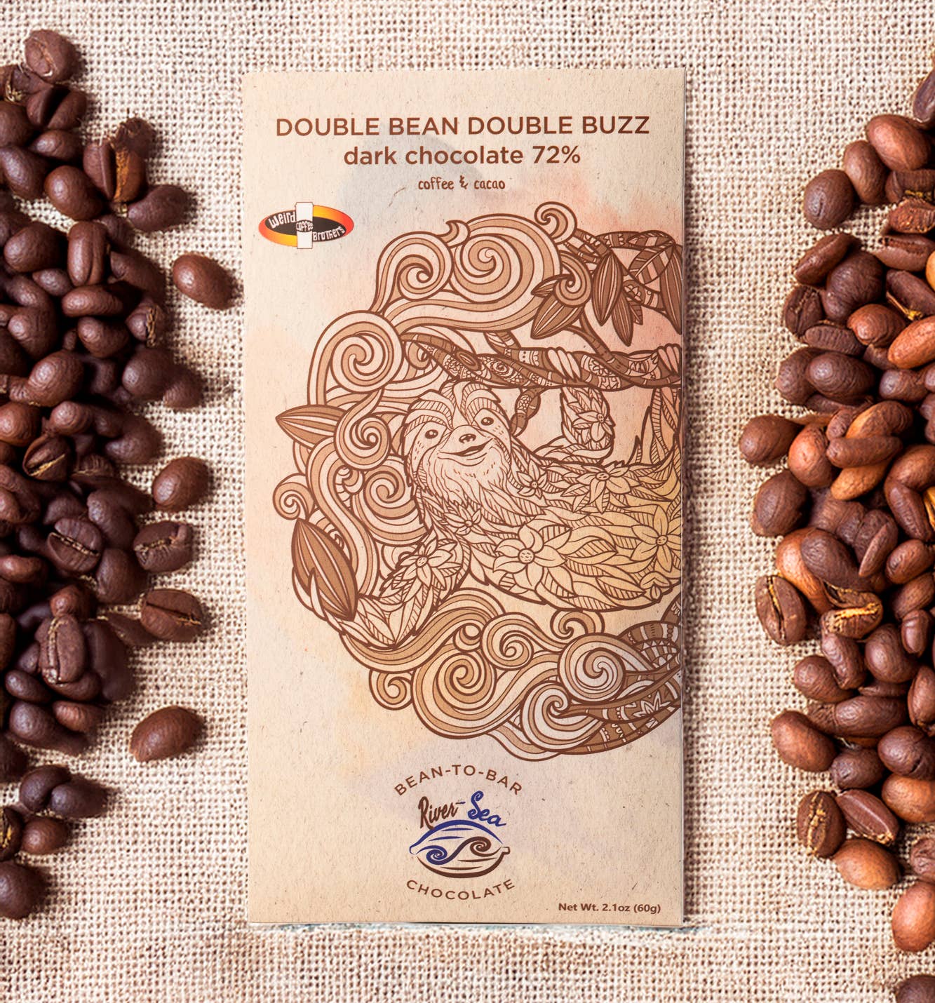 River-Sea Chocolates - Wholesale Chocolate Bar - Double Bean Double Buzz1