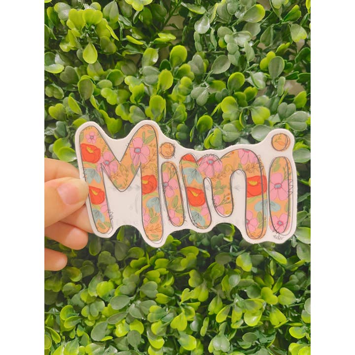 Autocollant Mimi (fleuri) pour la vente par Doodles By Rebekah