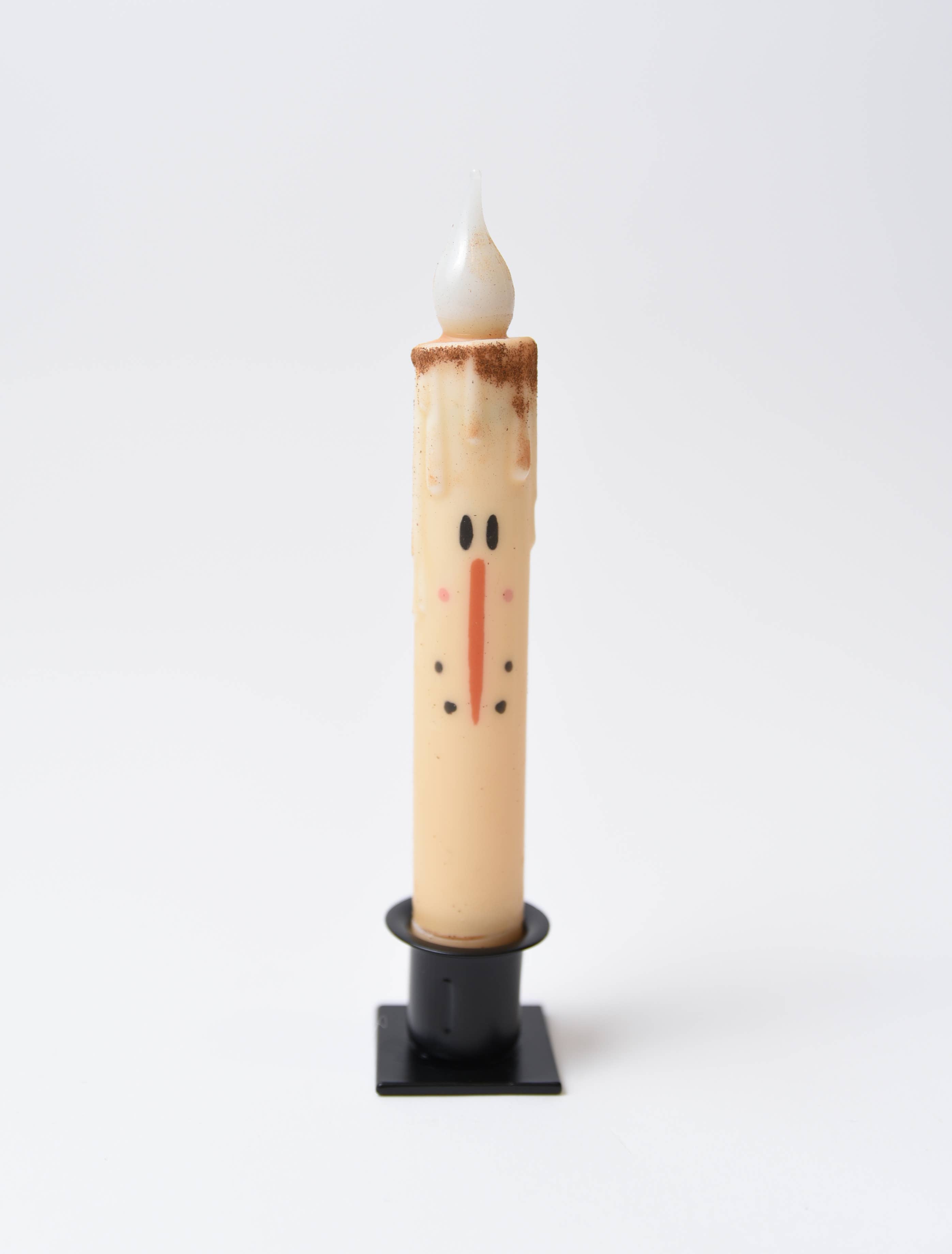 LMS Wholesale - Wholesale Flameless candle - Snowman Face LED Timer Taper Candle2