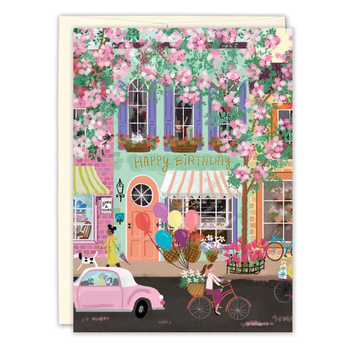 Street Scene Birthday Card for wholesale by Biely & Shoaf