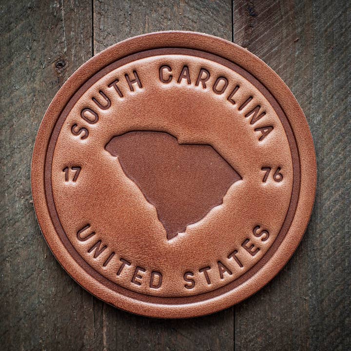 South Carolina State Silhouette läderunderlägg för wholesale av Sugarhouse Leather