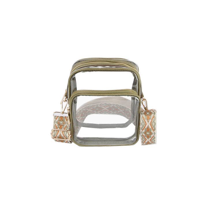 Handbag Express - Wholesale Crossbody Bag - Women's - Guitar Strap Clear Crossbody Bag2