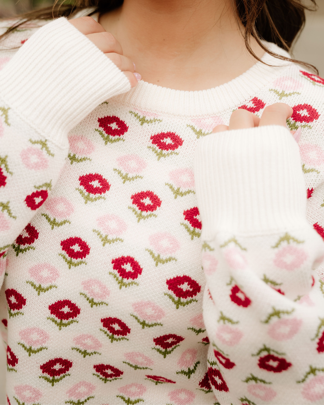 Indie & Co. | Women's Apparel - Wholesale Knit Sweater - Women's - Savannah Floral Sweater | Crew Neck Sweater | Knit Sweater6