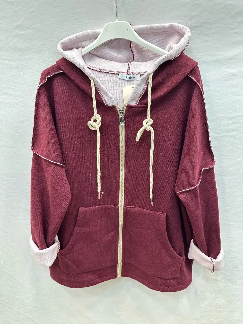 Mimi & Gogo - Wholesale Hoodie - Dames - Ritsvest Met Capuchon @7463_GiZipEpais4