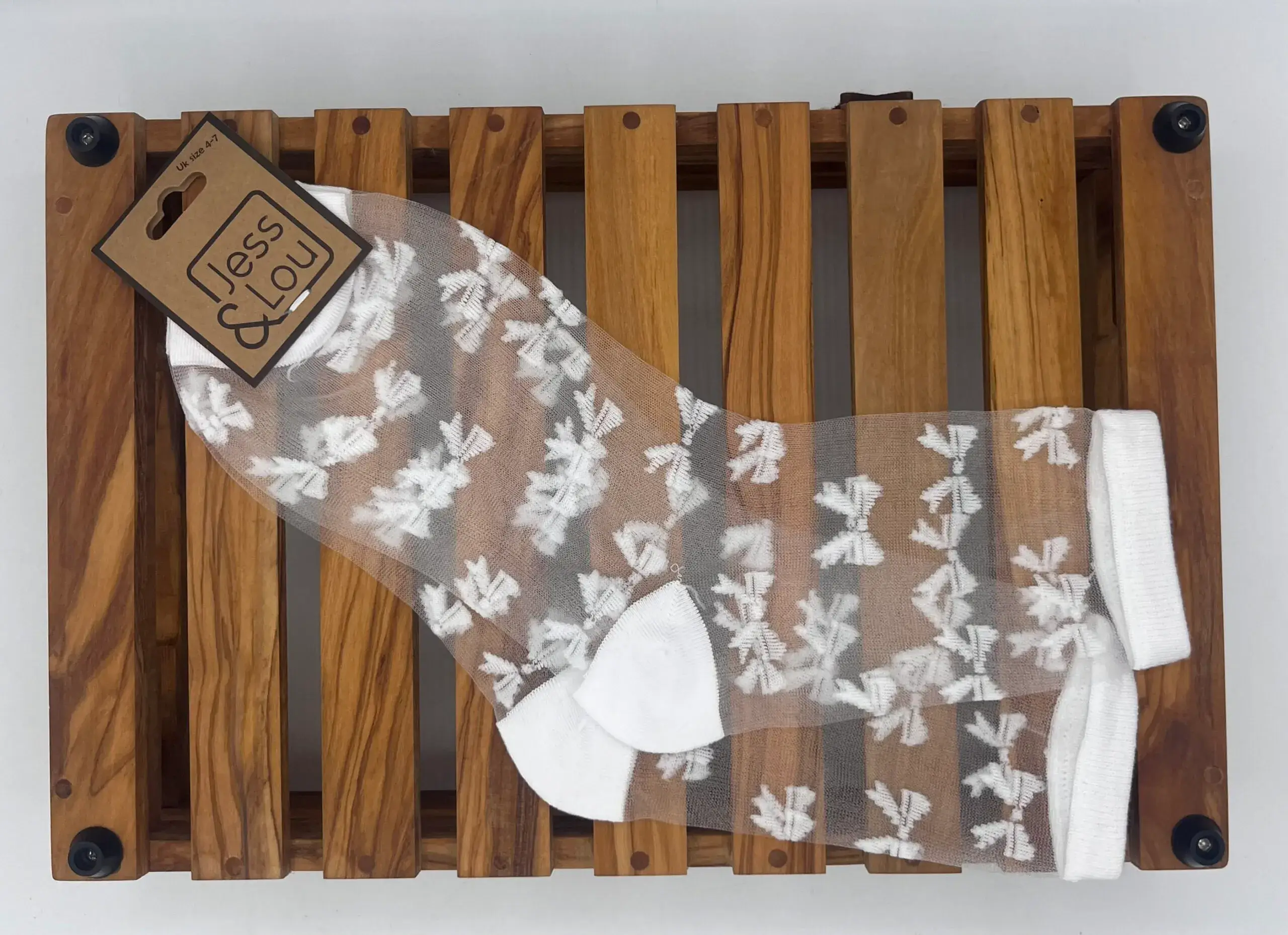 Jess & Lou – wholesale Socks – Women's – Footwear Elegance - Fashion Mesh Socks2