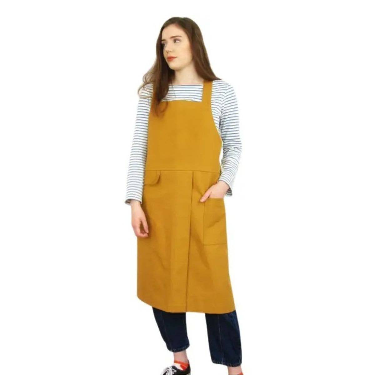 Pure Mitti - Wholesale Apron - Mustard Organic Cotton Apron – 100% Natural2