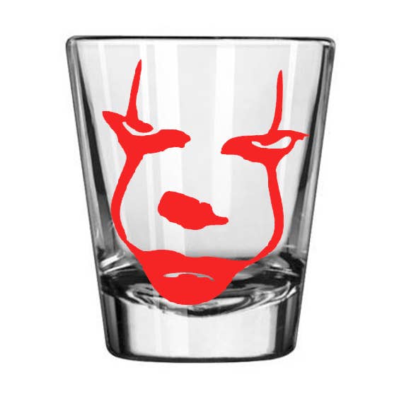 It Pennywise Shot Glass Barware Horror Halloween Metaphysical for wholesale by Witchcrafted in MI
