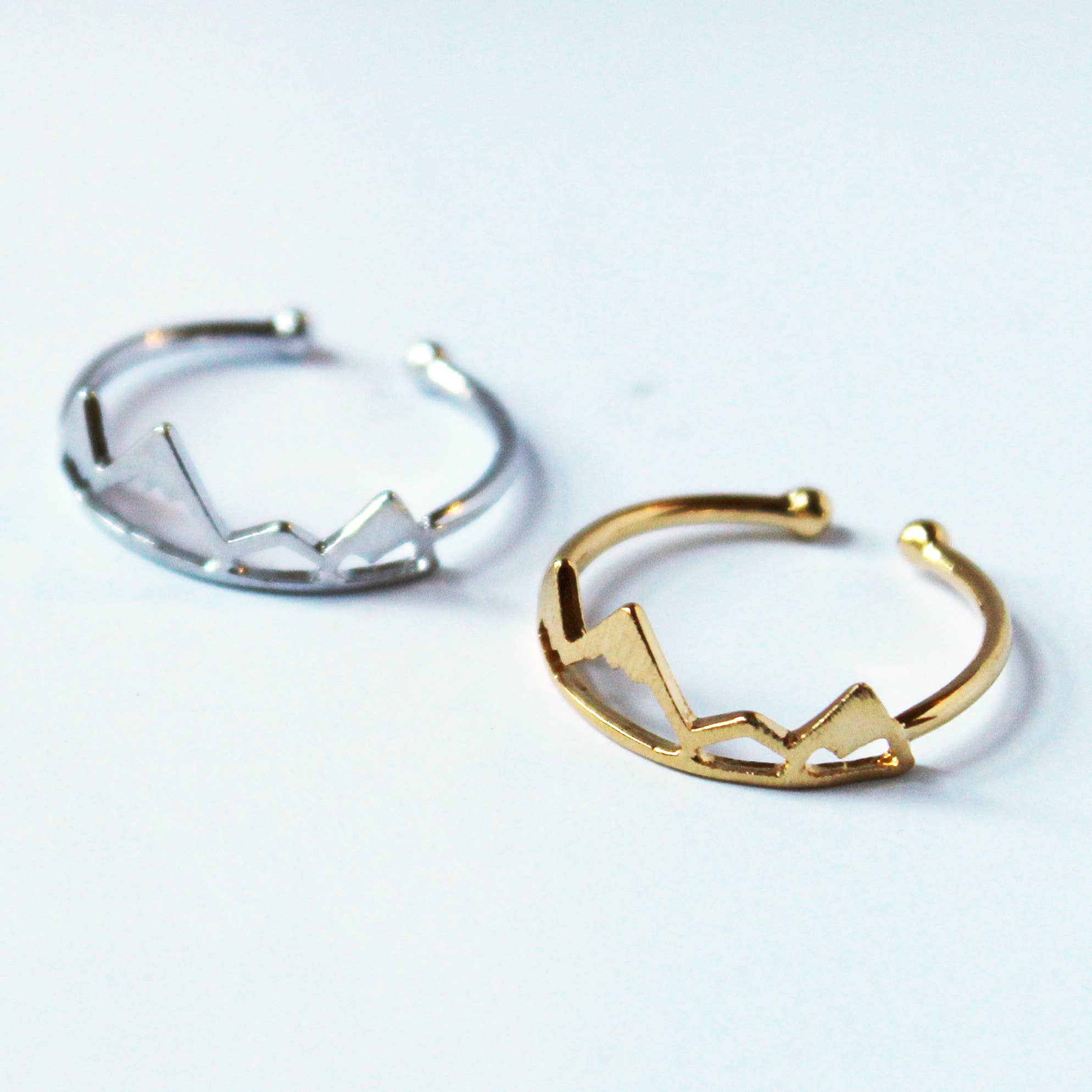 Rebecca Accessories LLC - Wholesale Band/Stacked Ring - Mountain Range Adjustable Ring Stacking Simple Nature Gift 1